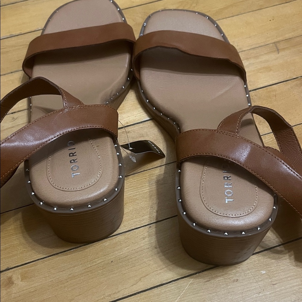 Torrid Brown Leather Sandals - Picture 3 of 6